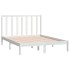 Estructura de cama de madera maciza de pino blanca 140x190