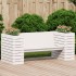 Banco con jardineras madera maciza pino blanco 167,5x60x65