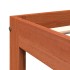 Estructura de cama madera maciza pino marrón cera 120x190