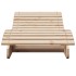 Tumbonas de madera maciza de pino 2 unidades 205x60x31,5