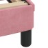 Estructura de cama con cabecero de terciopelo rosa 200x200