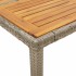 Mesa de jardín superficie madera acacia ratán gris 90x90x75