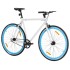 Bicicleta de piñón fijo blanco y azul 700c 59