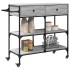 Carrito de cocina madera ingeniería gris Sonoma 105x42x95