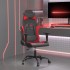 Silla gaming de masaje cuero sintético negro y