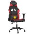 Silla gaming de masaje cuero sintético negro y