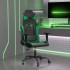 Silla gaming de masaje cuero sintético negro y