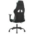 Silla gaming de masaje cuero sintético negro y