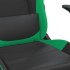 Silla gaming de masaje cuero sintético negro y