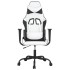 Silla gaming de masaje cuero sintético blanco y