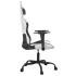 Silla gaming de masaje cuero sintético blanco y