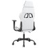 Silla gaming de masaje cuero sintético blanco y