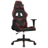 Silla gaming cuero sintético negro y rojo vino