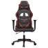 Silla gaming cuero sintético negro y rojo vino