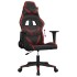 Silla gaming cuero sintético negro y rojo vino