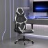 Silla gaming de masaje cuero sintético negro y