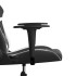 Silla gaming de masaje cuero sintético negro y