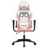 Silla gaming de masaje cuero sintético blanco y