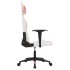 Silla gaming de masaje cuero sintético blanco y