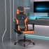 Silla gaming cuero sintético negro y