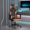 Silla gaming cuero sintético negro y naranja