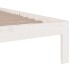 Estructura de cama de madera maciza blanca 135x190