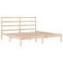 Estructura de cama de madera maciza de pino 200x200