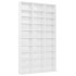 Armario CDs madera contrachapada blanco brillo 102x16x177,5