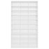 Armario CDs madera contrachapada blanco brillo 102x16x177,5