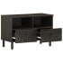 Mueble de TV madera maciza de mango negro 70x33x46