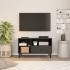 Mueble de TV madera maciza de mango negro 80x33x46