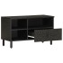 Mueble de TV madera maciza de mango negro 80x33x46