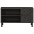 Mueble de TV madera maciza de mango negro 80x31x46