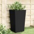 Jardineras 4 unidades PP negro 32,5x32,5x57