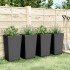 Jardineras 4 unidades PP negro 32,5x32,5x57