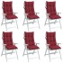 Cojines de silla con respaldo alto 6 uds tela Oxford rojo