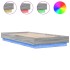 Estructura de cama con luces LED gris Sonoma 100x200