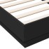 Estructura de cama con luces LED negro 90x190