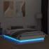 Estructura de cama con luces LED blanco 140x190