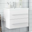 Mueble de baño con lavabo integrado blanco