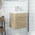 Mueble de baño con lavabo integrado roble