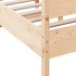 Estructura de cama con cabecero madera maciza pino 160x200