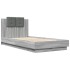 Cama con cabecero madera de ingeniería gris Sonoma 75x190