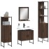 Set de muebles de baño 4 pzas madera contrachapada marrón