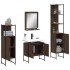 Set de muebles de baño 4 pzas madera contrachapada marrón