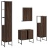 Set de muebles de baño 4 pzas madera contrachapada marrón