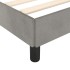 Estructura cama con cabecero terciopelo gris claro 120x190