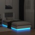 Estructura de cama con cabecero y luces LED blanco 90x190