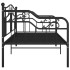 Estructura de sofá cama de metal negro 90x200