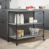 Carrito de cocina madera ingeniería gris Sonoma 102x50x95